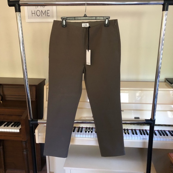 R Label The Reset Side Zip Skinny Pants Olive Green Work Office Pant NEW Large - Picture 5 of 15